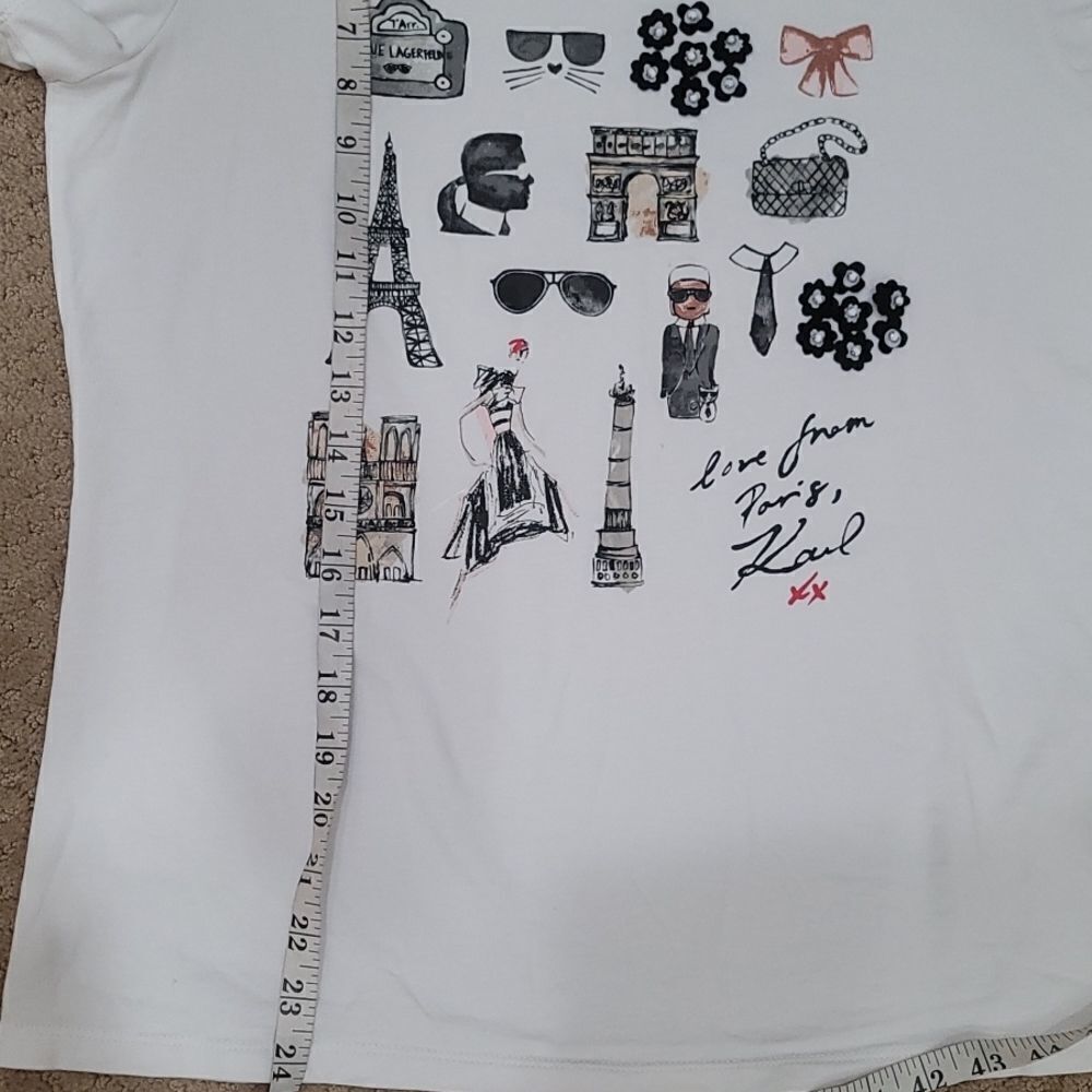 Karl Lagerfeld graphic tee size small. - Picture 5 of 8